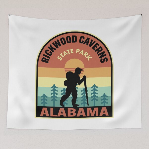 Item preview, Rickwood Caverns State Park Alabama Retro Hiking designed and sold by HalpinDesign.