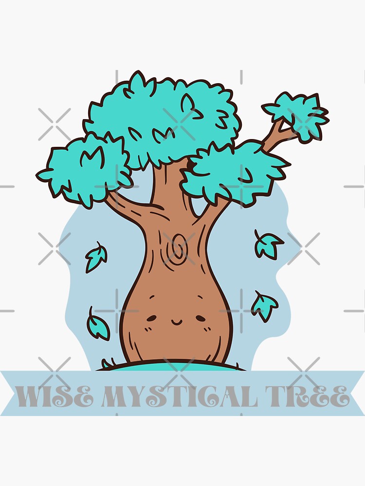 wise mystical tree - 1' Sticker