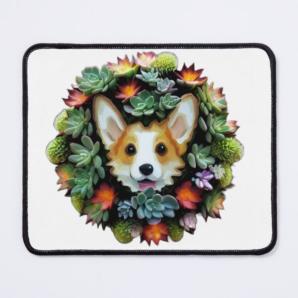 Item preview, Corgi Succulent Wreath designed and sold by Paint-of-Heart.