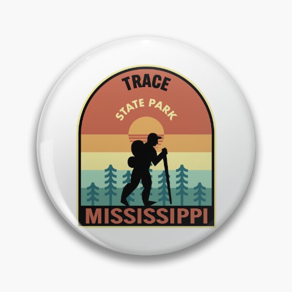 Artikelvorschau, Trace State Park Mississippi Retro Hiking entworfen und verkauft von HalpinDesign.