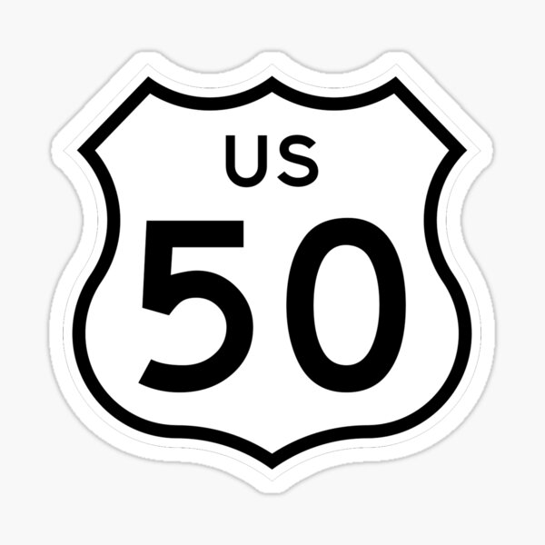 Artikel-Vorschau von US Route Shield - 50 Interstate Highway, designt und verkauft von stickersandtees.