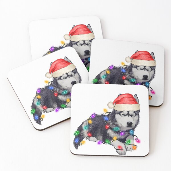 Item preview, siberian husky christmas tree lights designed and sold by hieuhieustore.