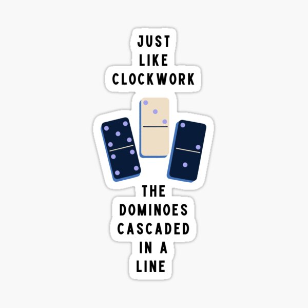 "JUST LIKE CLOCKWORK" Sticker for Sale by baldbird Redbubble