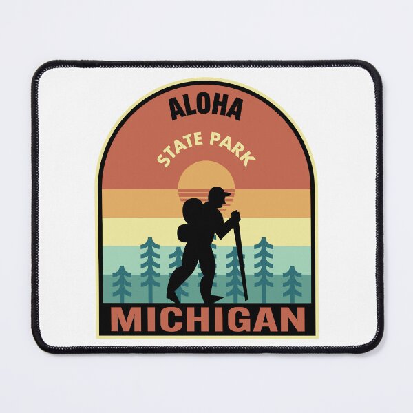 Item preview, Aloha State Park Michigan Retro Hiking designed and sold by HalpinDesign.