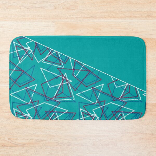 Item preview, Colorful blue turquoise combined geometric pattern .  designed and sold by fuzzyfox.