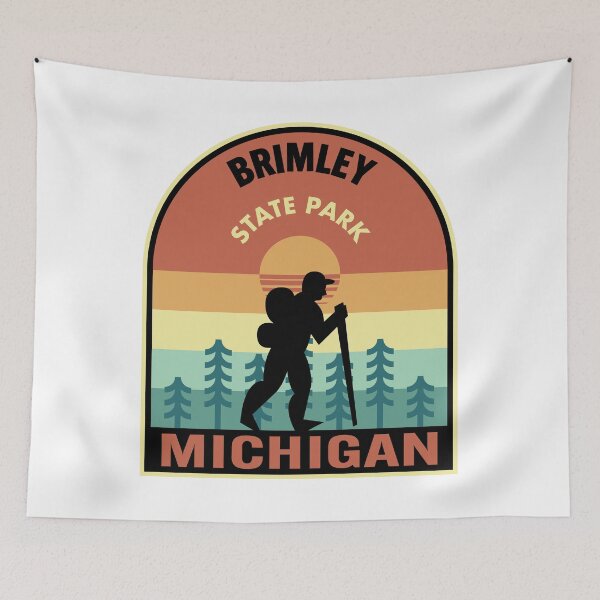 Item preview, Brimley State Park Michigan Retro Hiking designed and sold by HalpinDesign.