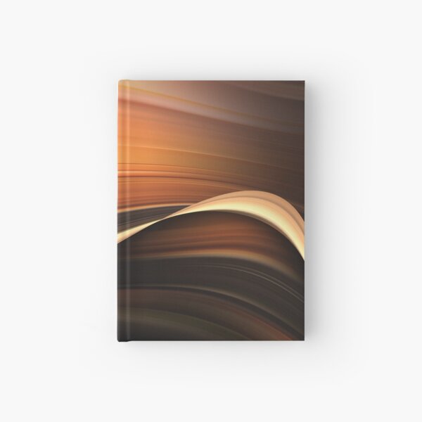Chocolate and Caramel Mix Abstract Flow Hardcover Journal