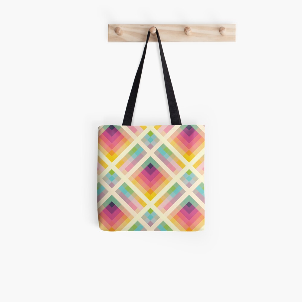 Retro Rainbow Tote Bag