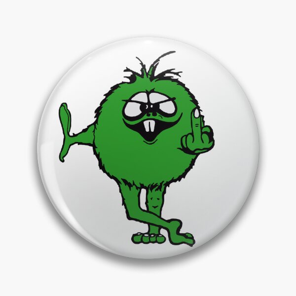 Item preview, Green Guy flips bird - 70s retro designed and sold by JMoreaux.