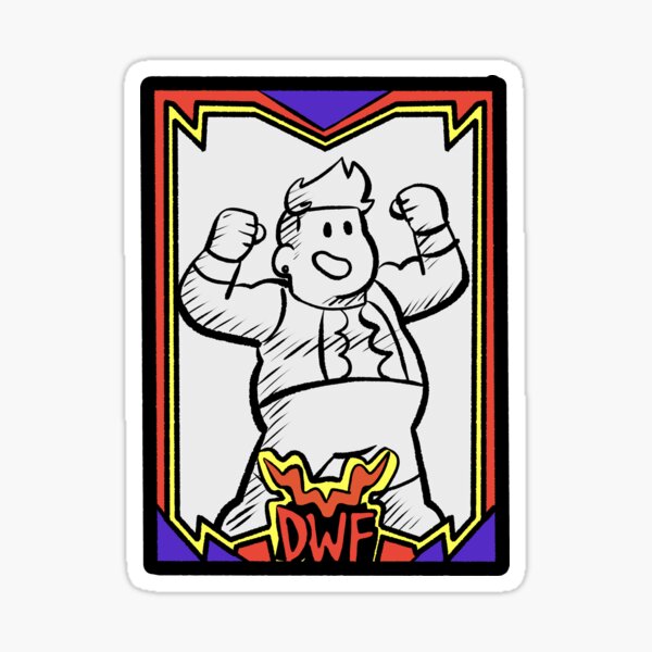 wrestle card Sticker