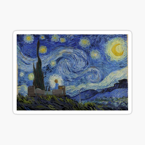 The Starry Night in Oncology Sticker