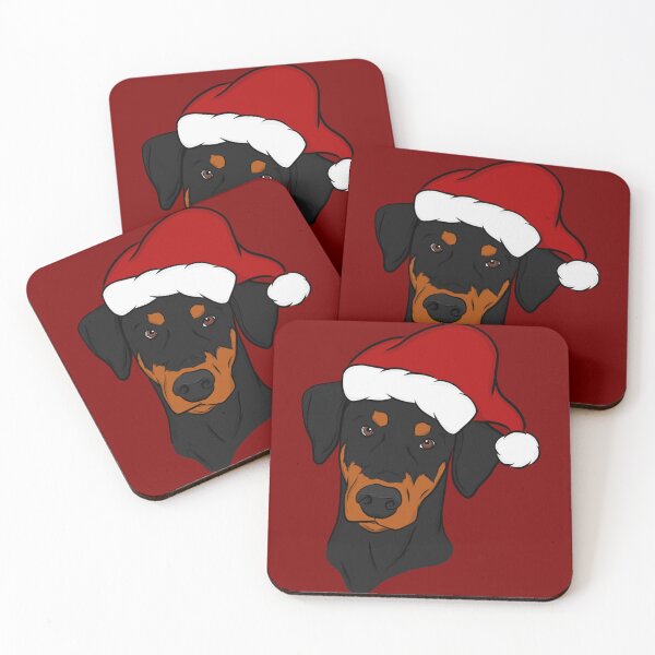 Item preview, Black and Tan Doberman - Merry Christmas    designed and sold by AtmosApparel.