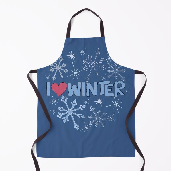 Item preview, I Heart Winter Illustrated Text with snowflakes designed and sold by AngelDawnDesign.