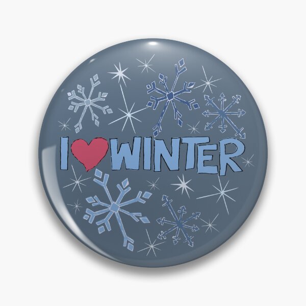 Item preview, I Heart Winter Illustrated Text with snowflakes designed and sold by AngelDawnDesign.