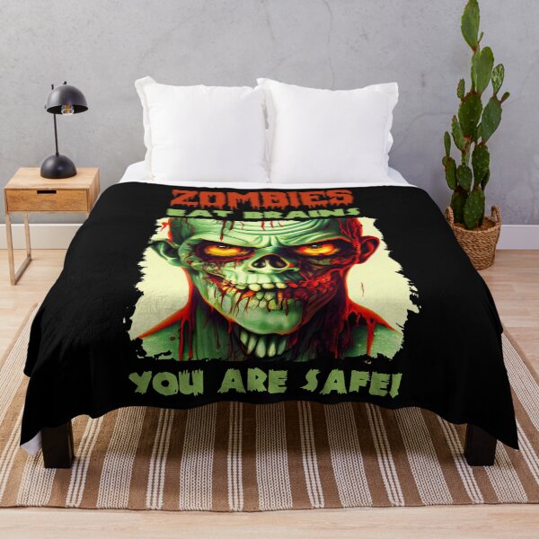 Item preview, Zombies eat Brains, You are Safe - Funny Quote designed and sold by Georgy09.