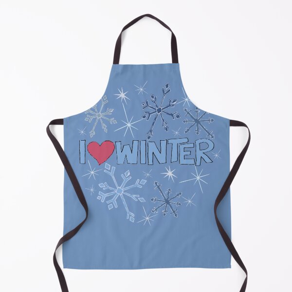 Item preview, I Heart Winter Illustrated Text with snowflakes designed and sold by AngelDawnDesign.