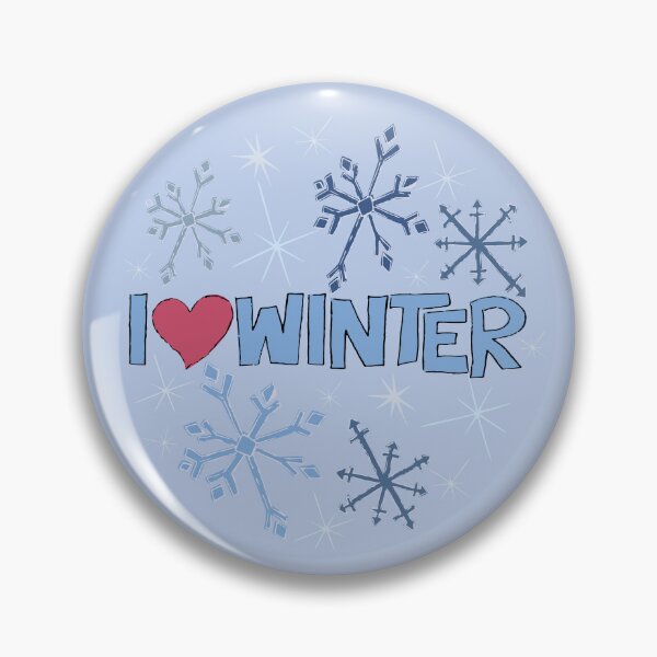 Item preview, I Heart Winter Illustrated Text with snowflakes designed and sold by AngelDawnDesign.