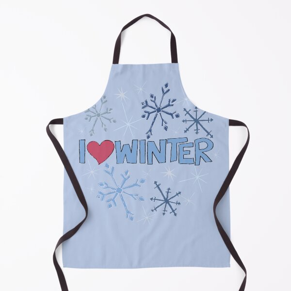 Item preview, I Heart Winter Illustrated Text with snowflakes designed and sold by AngelDawnDesign.