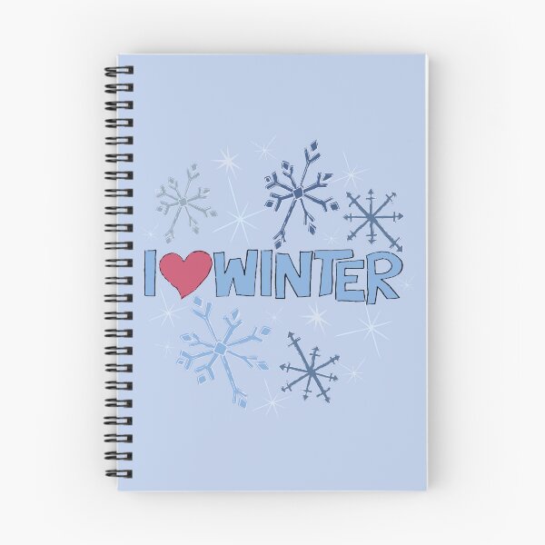 Item preview, I Heart Winter Illustrated Text with snowflakes designed and sold by AngelDawnDesign.