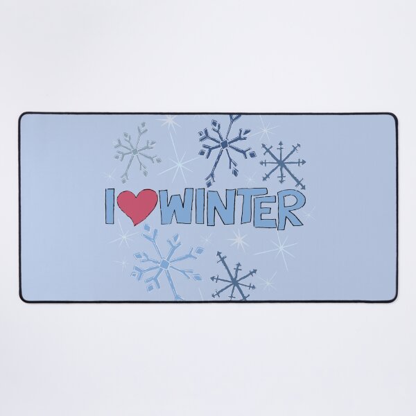 Item preview, I Heart Winter Illustrated Text with snowflakes designed and sold by AngelDawnDesign.
