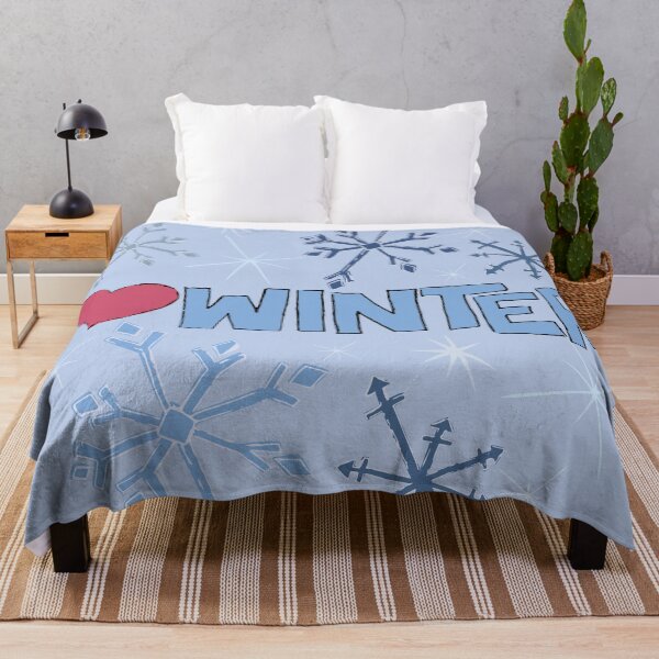 Item preview, I Heart Winter Illustrated Text with snowflakes designed and sold by AngelDawnDesign.