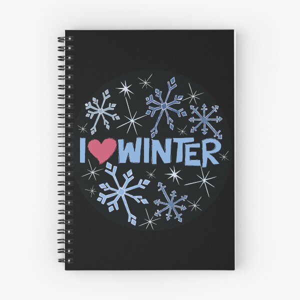 Item preview, I Heart Winter Illustrated Text with snowflakes designed and sold by AngelDawnDesign.