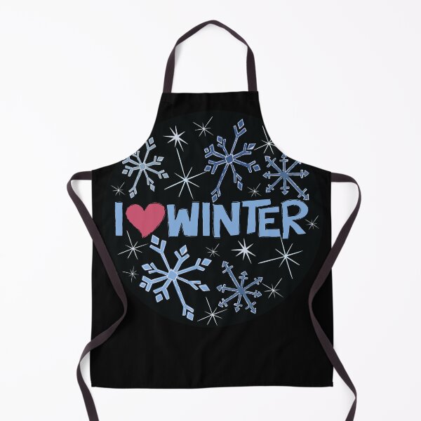 Item preview, I Heart Winter Illustrated Text with snowflakes designed and sold by AngelDawnDesign.