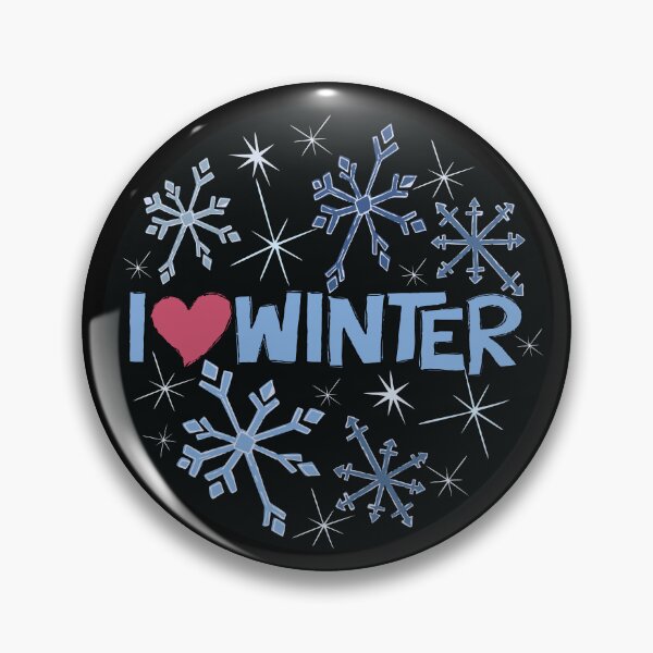 Item preview, I Heart Winter Illustrated Text with snowflakes designed and sold by AngelDawnDesign.