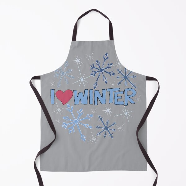 Item preview, I Heart Winter Illustrated Text with snowflakes designed and sold by AngelDawnDesign.