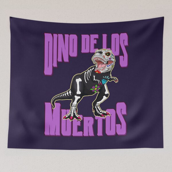 Item preview, Dino De Los Muertos Day of Dead Sugar Skull T-Rex Halloween Dinosaur designed and sold by Rongway76.