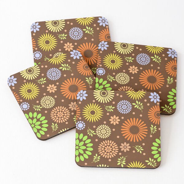 Item preview, Fondo marrón floral designed and sold by MazingPatterns.