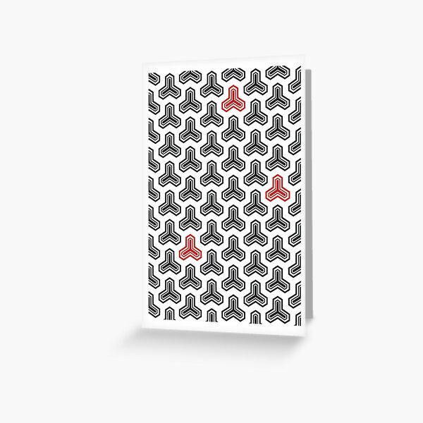 arrow in black & red Greeting Card
