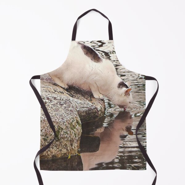 Item preview, Cool Cat Drinking with Reflection on Water designed and sold by TastyTonic.