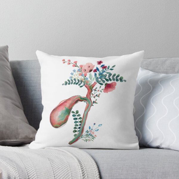 Item preview, Floral Anatomical Human Gallbladder Decor Design designed and sold by redbubbleart18.