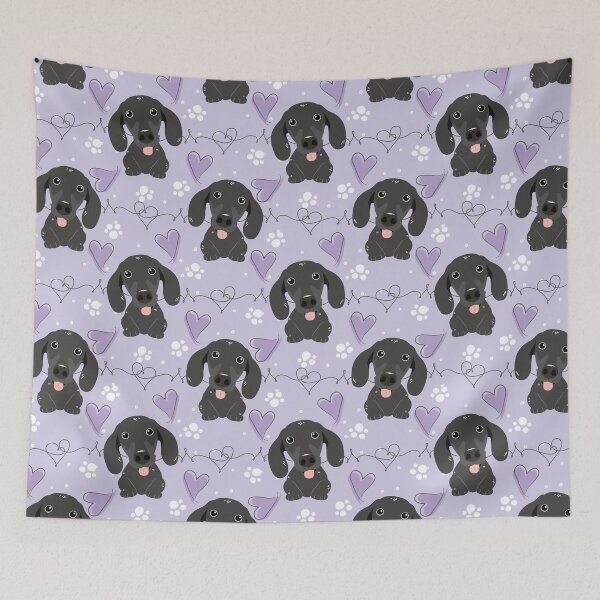Item preview, LOVE Black Dachshund Sausage Dog designed and sold by Lulupainting.