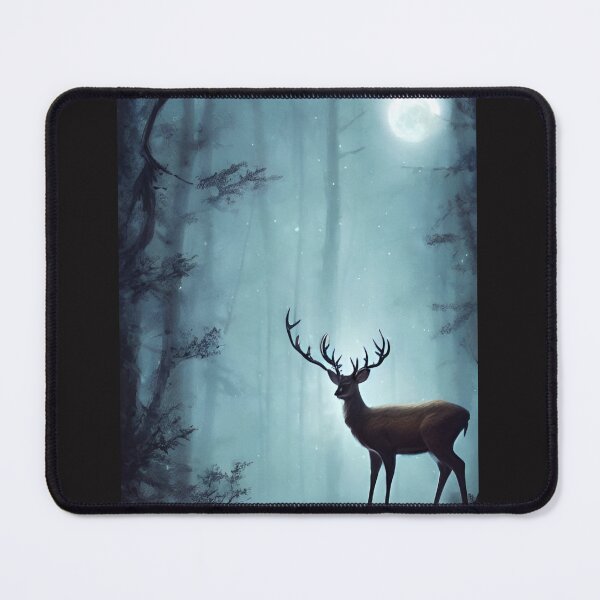 Item preview, Wild deer in the moonlight  designed and sold by Devin Farinsky.