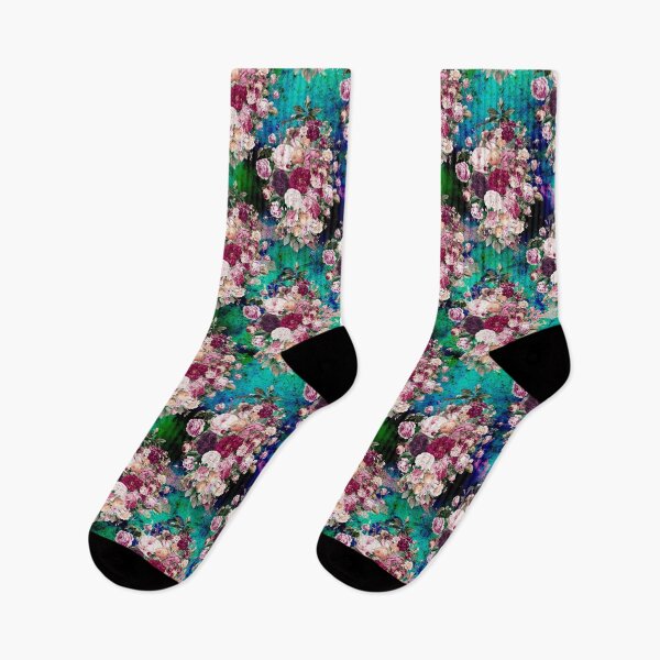 Item preview, Flowers in a diamond floral pattern, decorative pattern, modern design, flowers repeat pattern, multicoloured turquoise floral   designed and sold by ZeinabTaha.