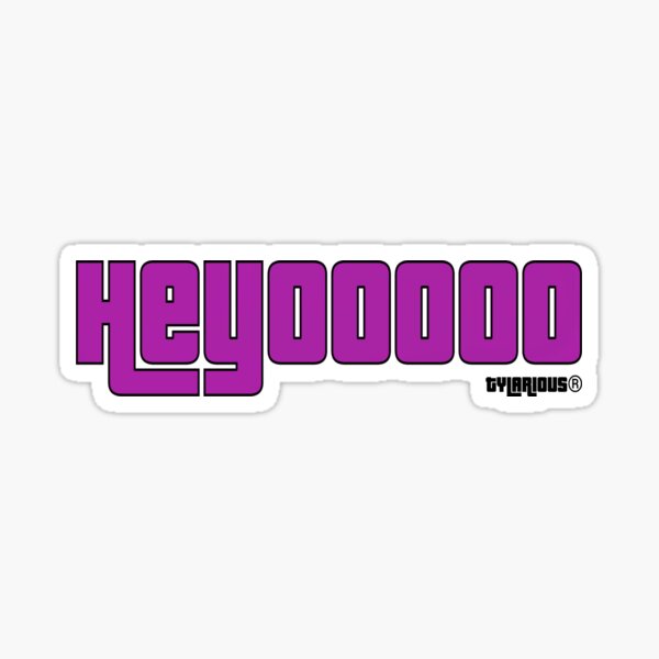 HEYOOOOO Purple Sticker