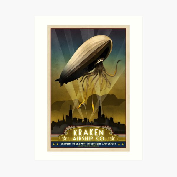Steampunk Airship: Admiral Rosendahl Art Print