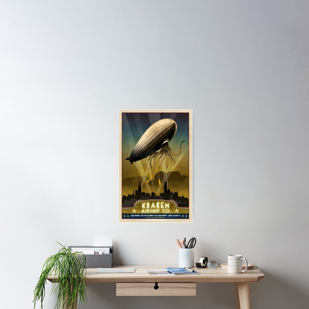 Steampunk Airship: Admiral Rosendahl Poster
