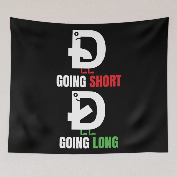 Item preview, Funny Doge Meme Going Short and Going Long Doge Coin Crypto D Logo Joke designed and sold by doseofwin.