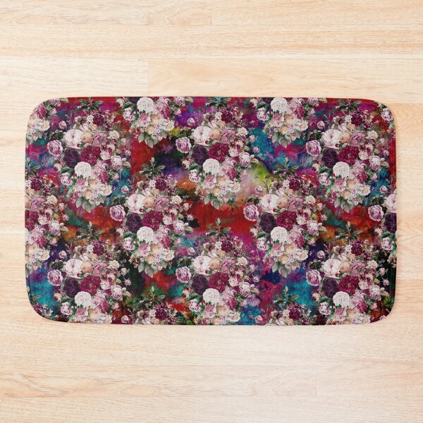 Item preview, Flowers in a diamond floral pattern, decorative pattern, modern design, flowers repeat pattern, turquoise red floral   designed and sold by ZeinabTaha.