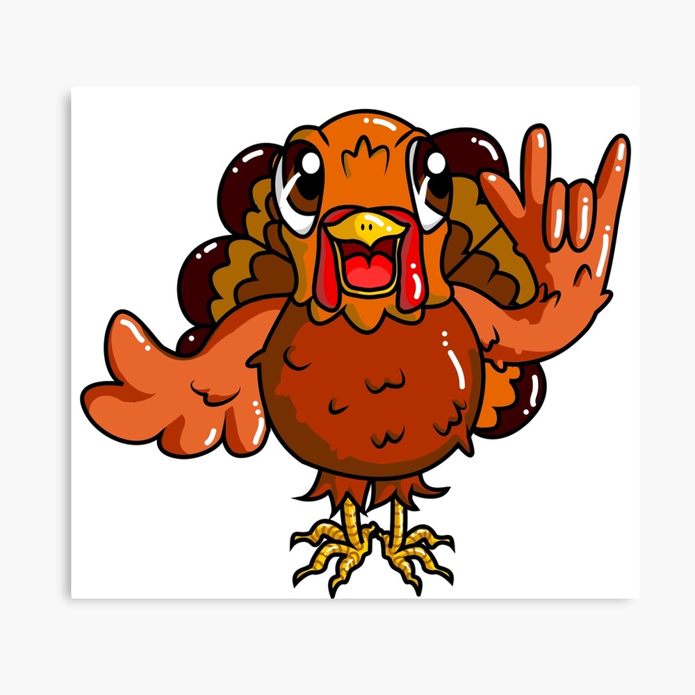 Sign Language Thanksgiving Turkey I Love You Asl Photographic Print By Shopasl Redbubble