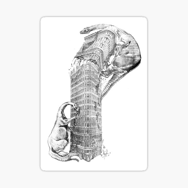 Item preview, In Which Dinosaurs Eat the Flatiron Building designed and sold by alexp01.