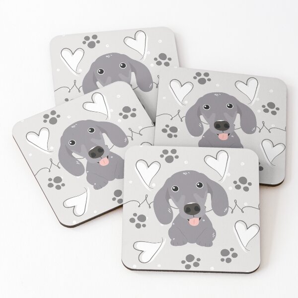 Item preview, LOVE Blue Dachshund Sausage Dog designed and sold by Lulupainting.