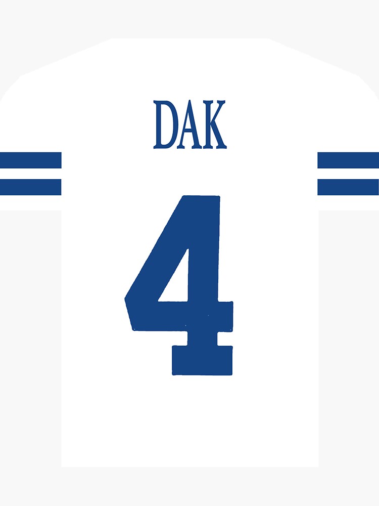 Dak Prescott Jersey' Sticker for Sale by Tate Breeland