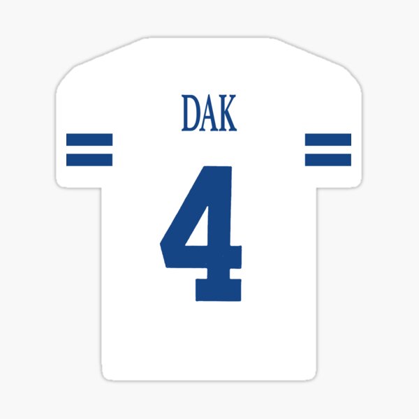 Dak Prescott Jersey Sticker for Sale by Tate Breeland