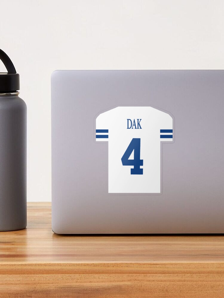 Dak Prescott Jersey Blue Sticker for Sale by Tate Breeland