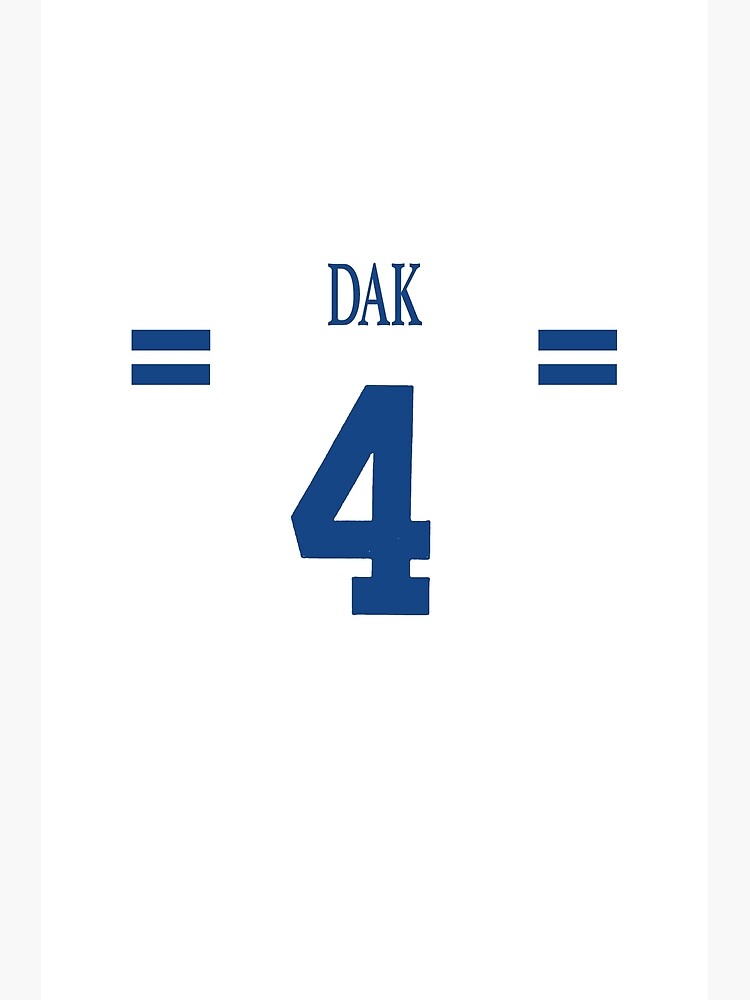 Dak Prescott Jersey Blue Poster for Sale by Tate Breeland