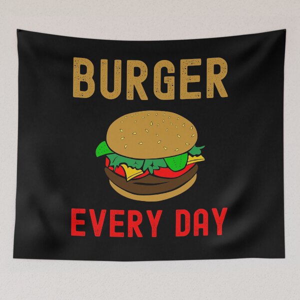 Item preview, Burger every day - fast food love color designed and sold by VitoTDesign.